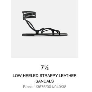 ZARA strappy leather sandals